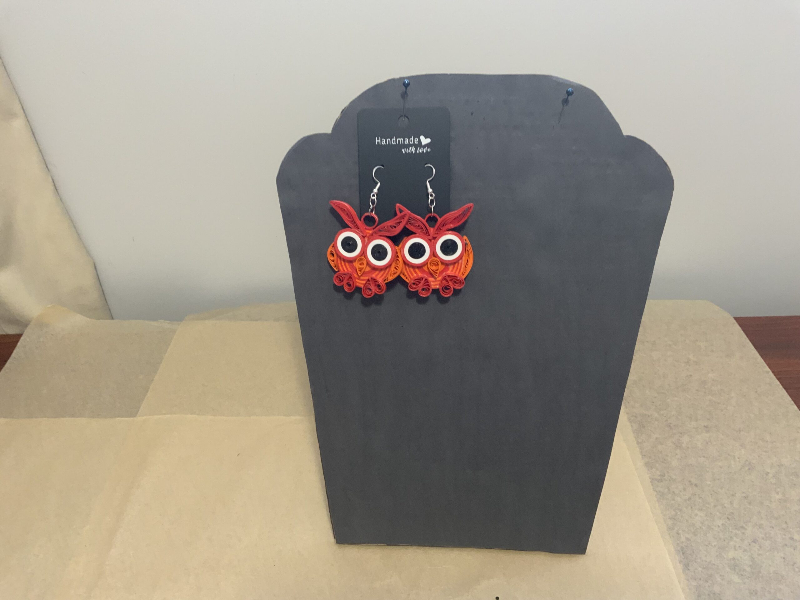 QUILLED ANIMAL COLLECTION EARRINGS, BEE, ELEPHANT, FROG, OWL, TURTLE, PIG, LADYBUG & MORE…… - Image 24