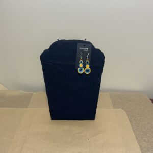 Handmade Quilled 3 Tone - 3 Tier Earrings, Artisan Jewelry, Bold, Vibrant, Unique