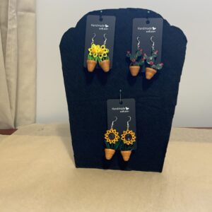 Summer Fun with these Handmade Quilled Sunflower, Cactus and Daffodil Earrings