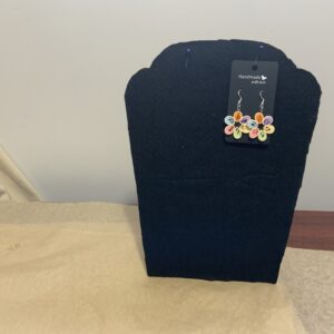 Handmade Quilled 6 Colour Flower Style Earrings, Artisan Jewelry, Beautiful