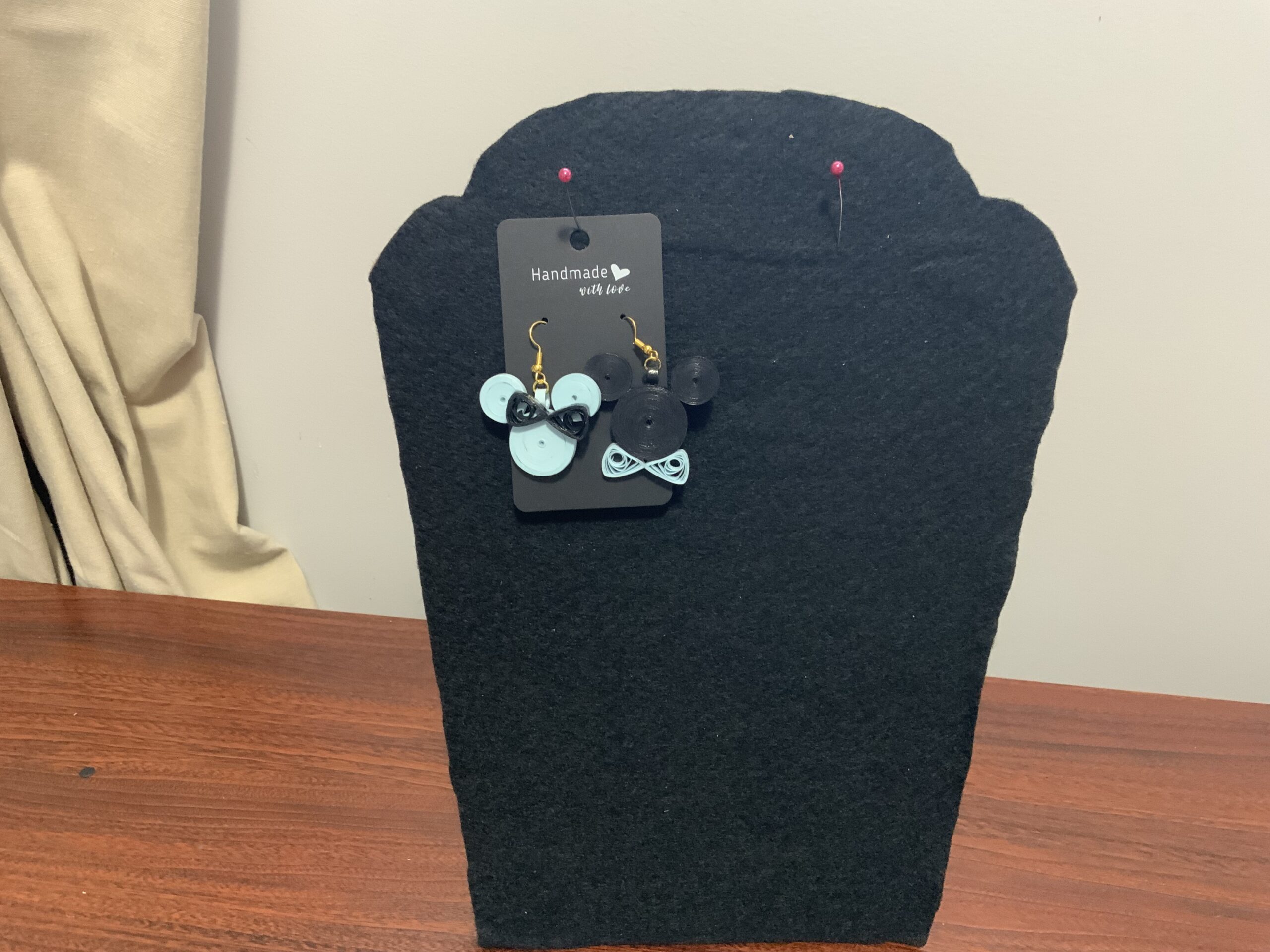 Handmade Quilled Mickey/Minnie Mouse Earrings, Artisan Jewelry, Unique gift Idea - Image 7