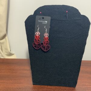 Handmade Quilled HEART Earrings, Mother’s Day Gift, Fill a heart with hearts, Dangle Earrings