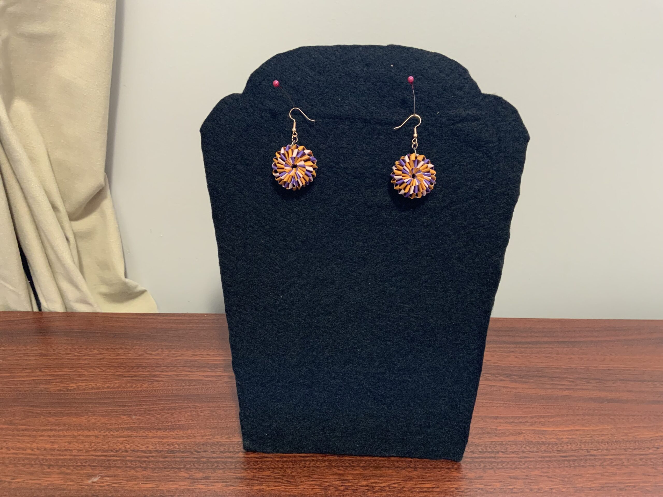 Handmade Quilled Weaved-Style Earrings – Unique, Colourful & Lightweight - Image 7