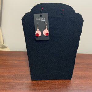 Handmade Quilled colourful circular design accented with a delicate rose, Artisan Jewelry, different colours