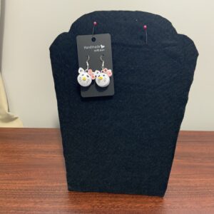 HELLO KITTY Handmade Quilled Earrings, Artisan Jewelry, Cute