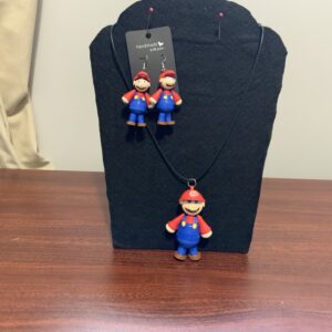 Super Mario Earring & Necklace Set