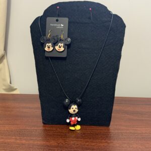 Quilled Mickey Mouse Earring & Necklace Set