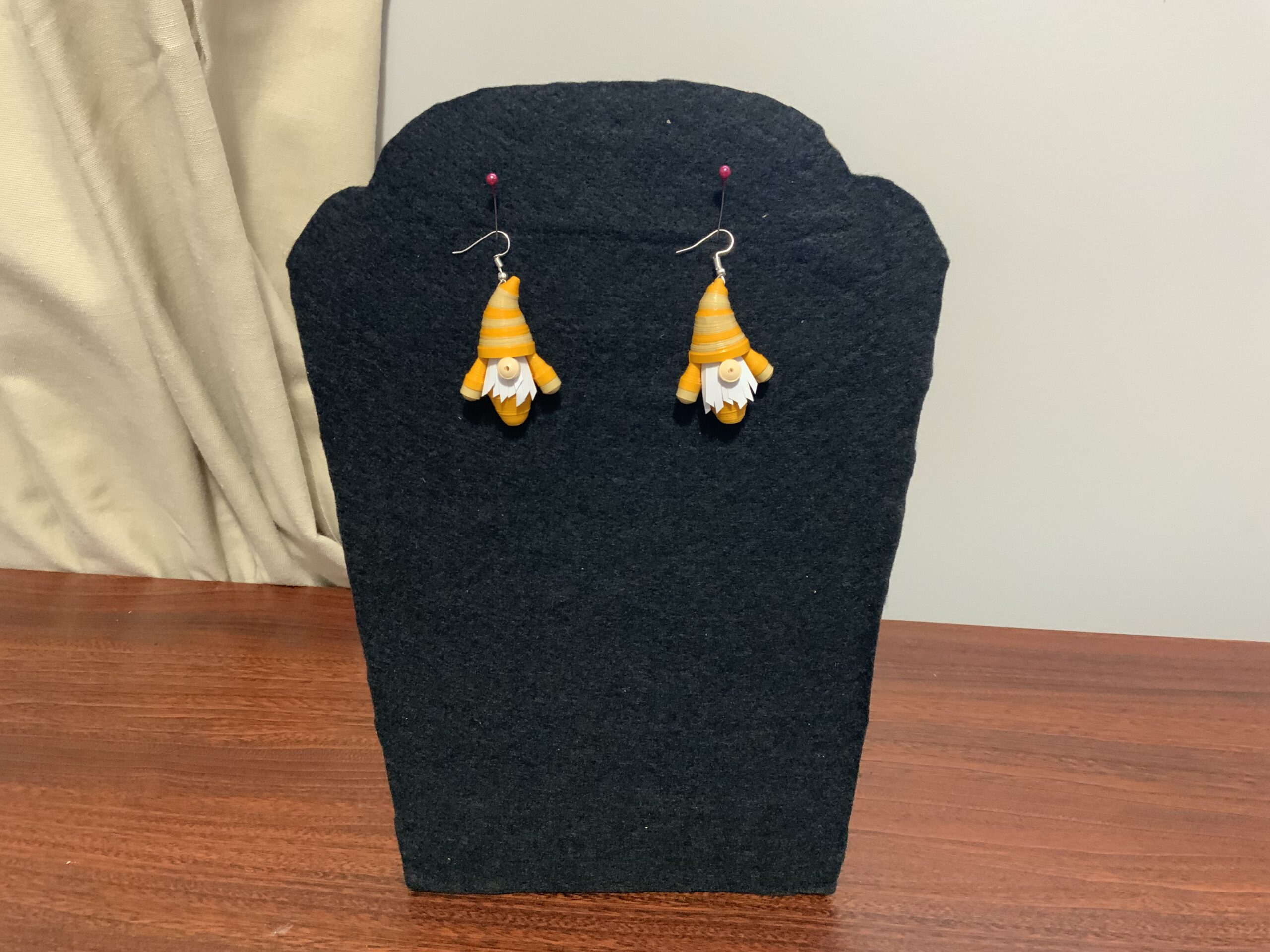 Handmade Quilled Gnome Earrings – Unique Artisan Jewelry, Different Varieties, Gift - Image 4