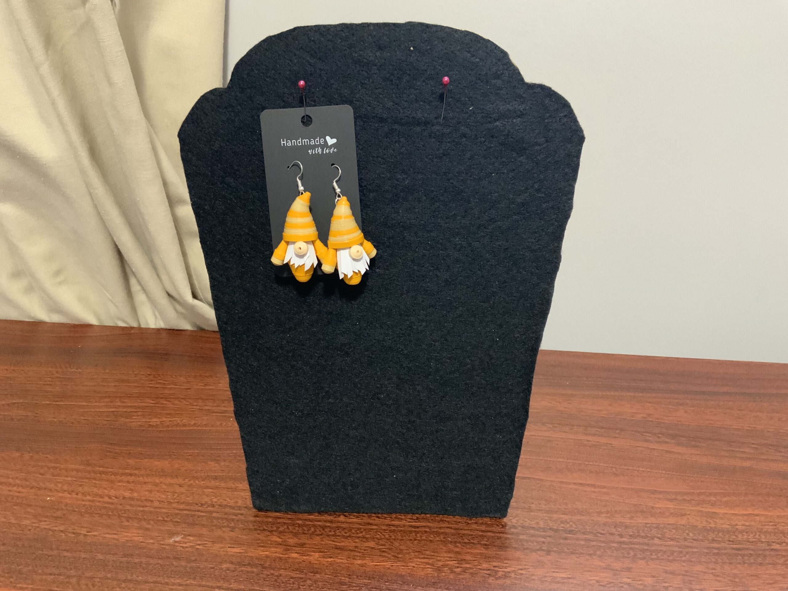 Handmade Quilled Gnome Earrings – Unique Artisan Jewelry, Different Varieties, Gift - Image 3