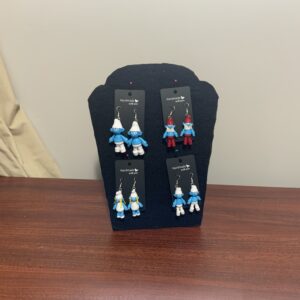 The Smurfs are Here - Artisan Quilled Smurfs Earrings, Gift, Present