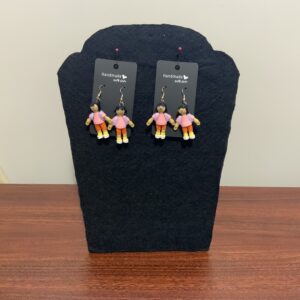 Dora the Explorer Handmade Quilled Dangle Earrings, Artisan Earrings