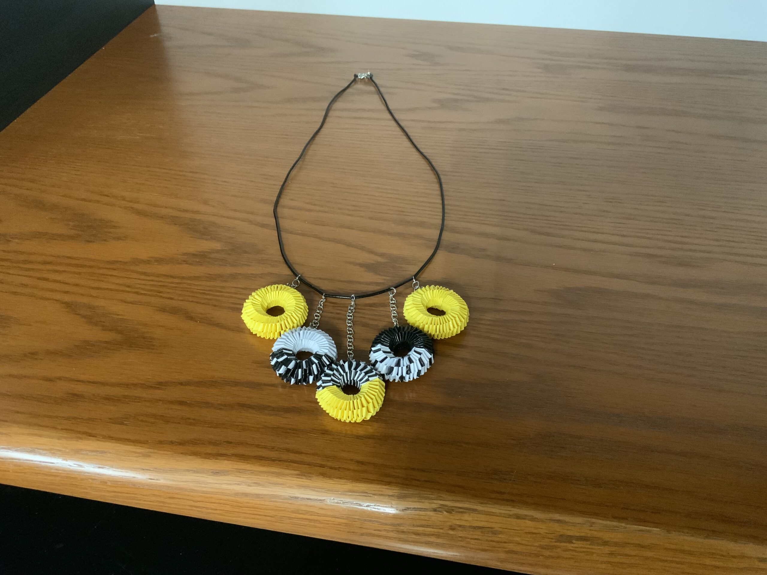 Artisan Jewelry, Handcrafted Quilled Woven Style Earring/Necklace Set, Paper Weaved Style Jewelry - Image 6