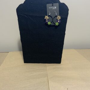 🌼 Purple & Yellow Mini Flower Quilled Earrings 🌼 Artisan Jewelry, Elegant, Vibrant, Beautiful