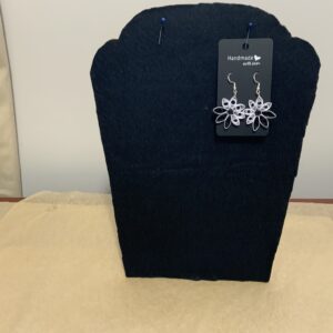 TWO-TONE WHITE & BLACK OR BLACK & WHITE QUILLED EARRINGS, BOLD, VIBRANT, Grayscale, Monochrome