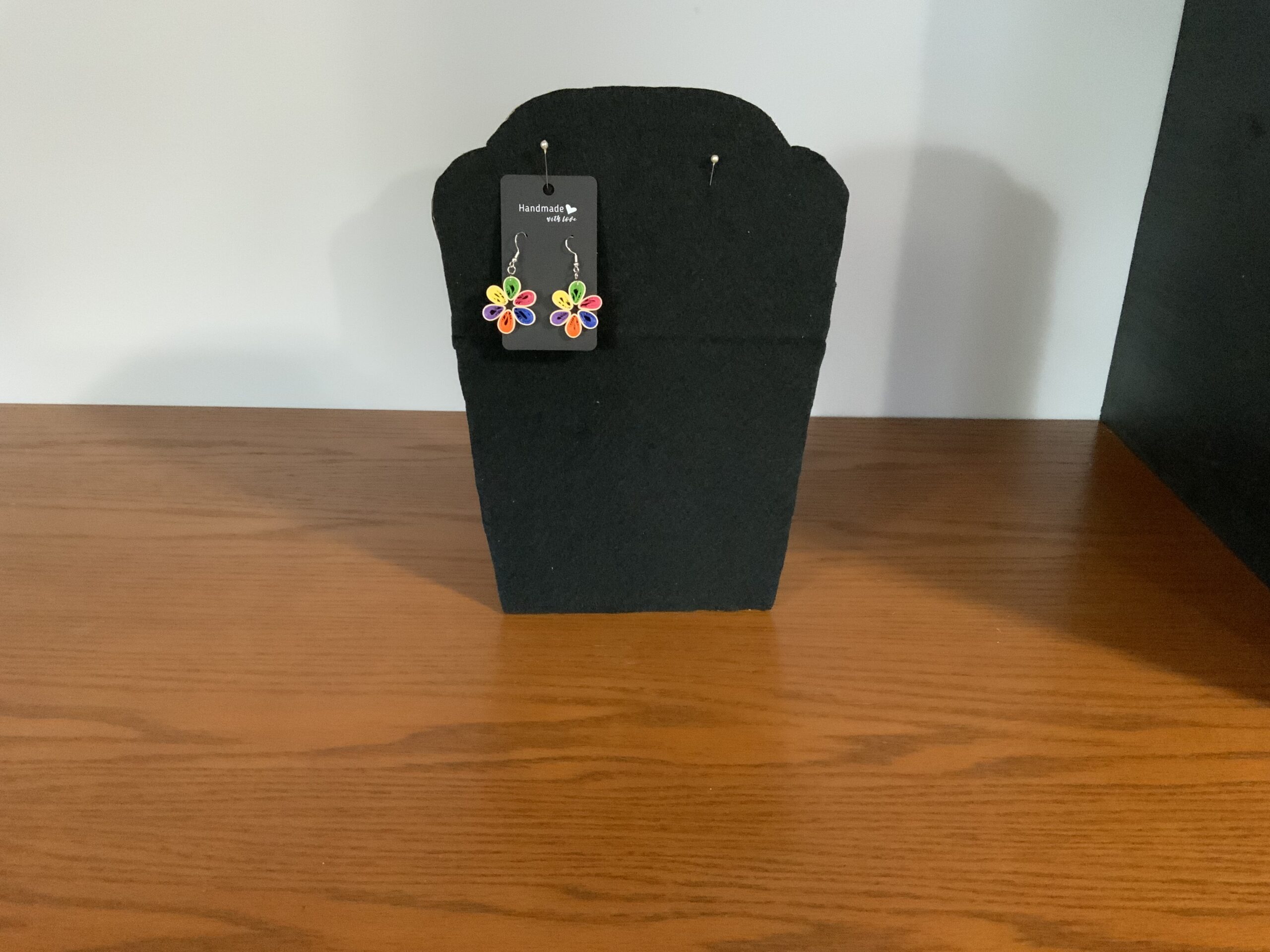 Artisan Earrings - 6-Bold Colour Petal Flower Quilled Earrings - Image 3