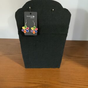 Artisan Earrings - 6-Bold Colour Petal Flower Quilled Earrings