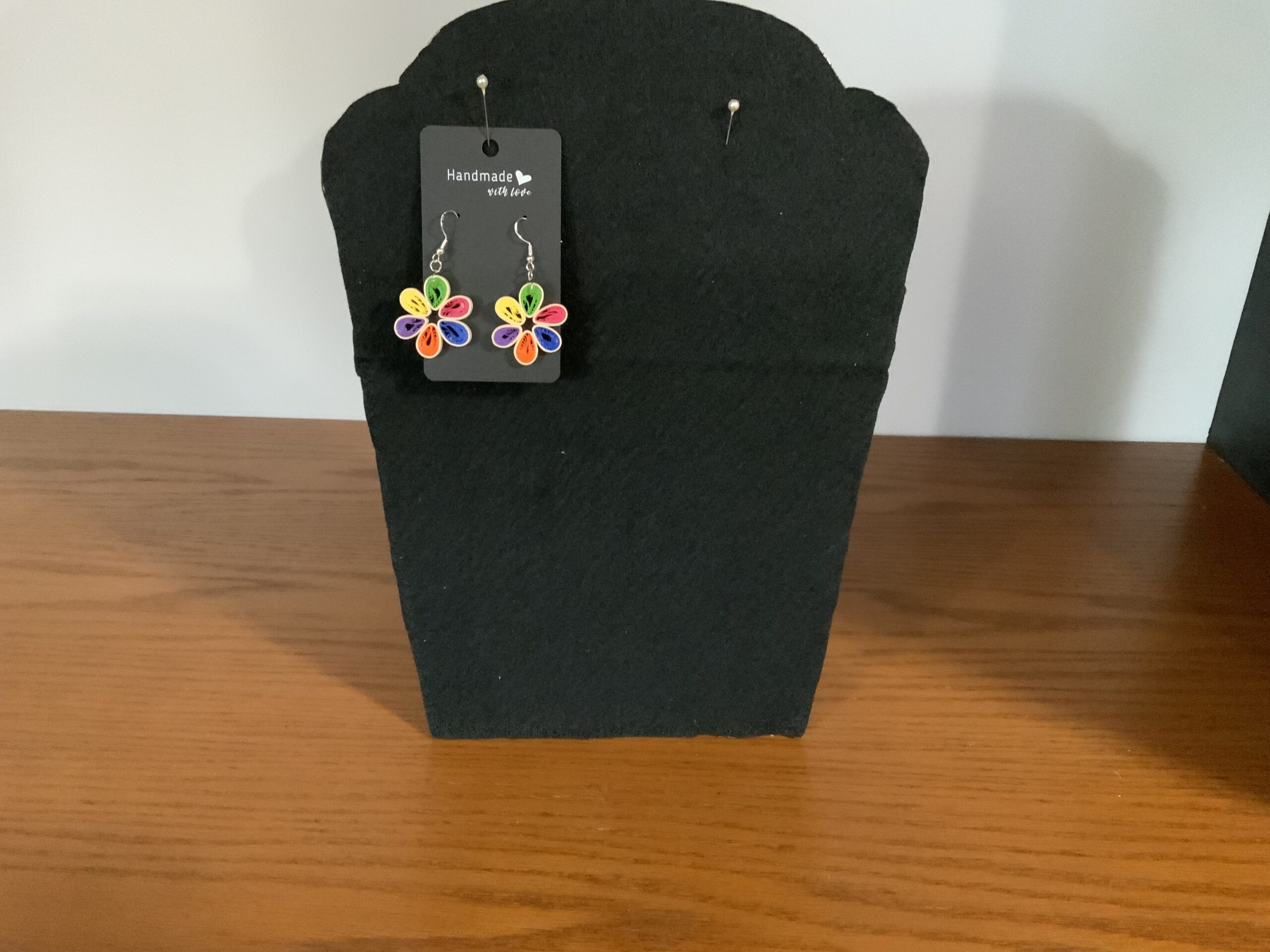 Artisan Earrings - 6-Bold Colour Petal Flower Quilled Earrings