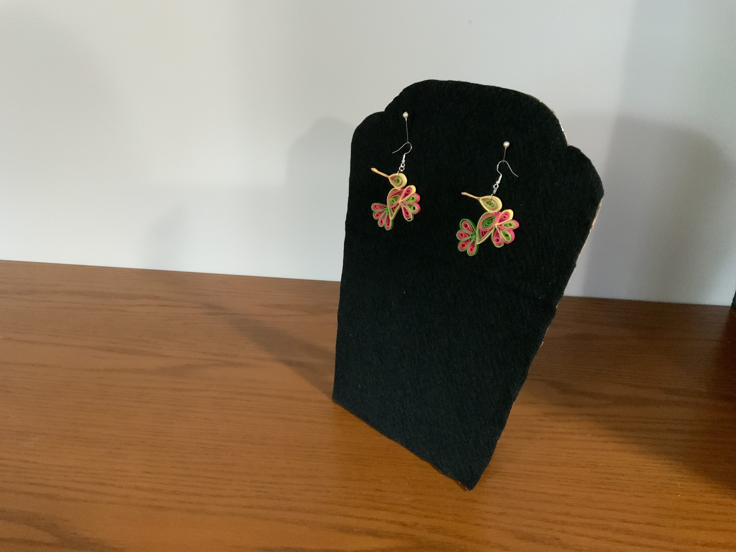 Handmade HUMMINGBIRD Quilled Earrings - Image 6