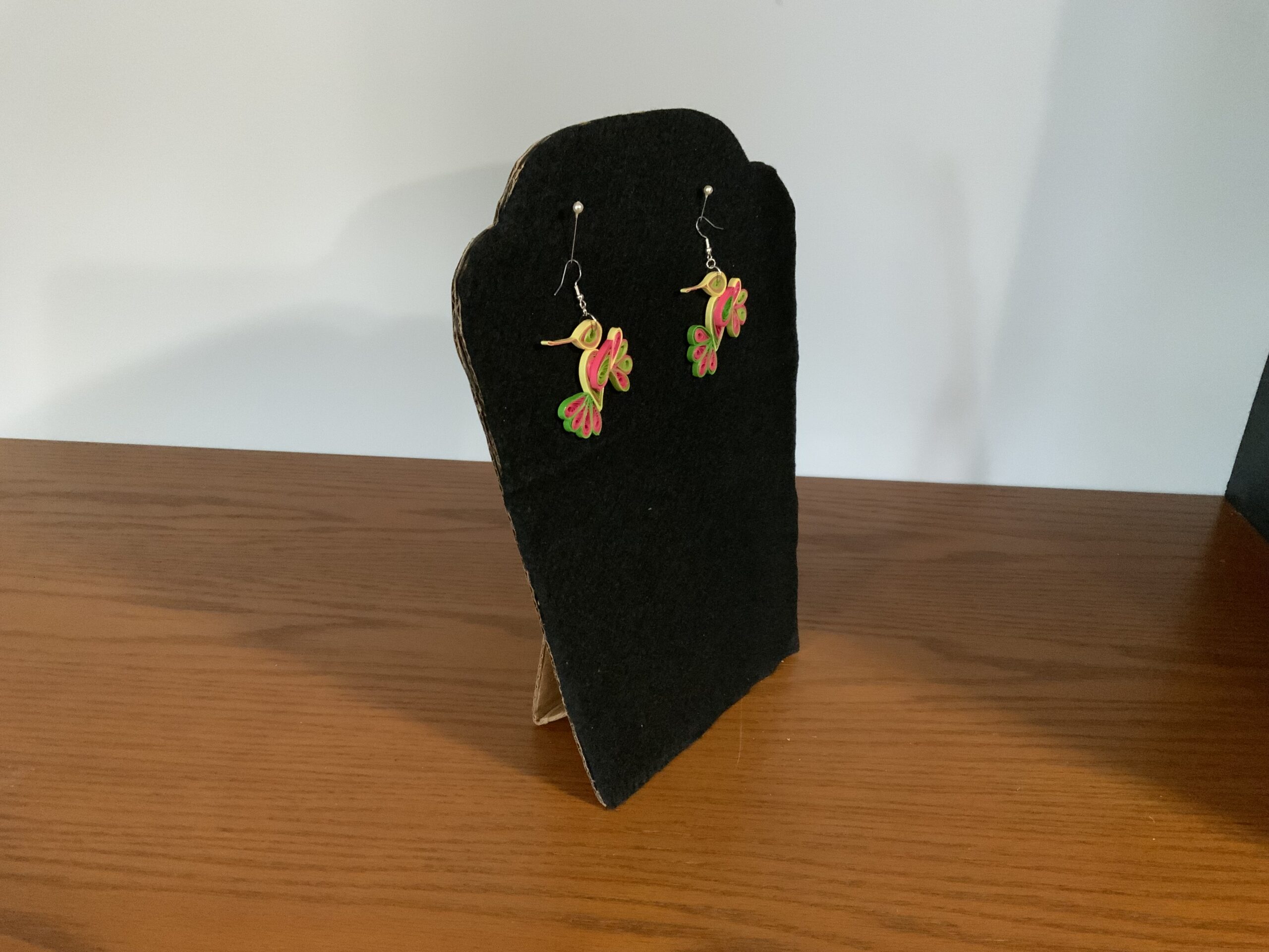 Handmade HUMMINGBIRD Quilled Earrings - Image 5