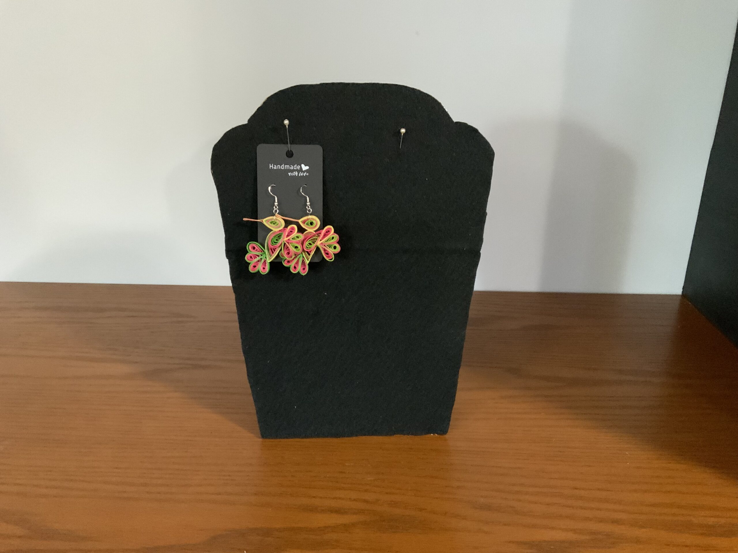 Handmade HUMMINGBIRD Quilled Earrings