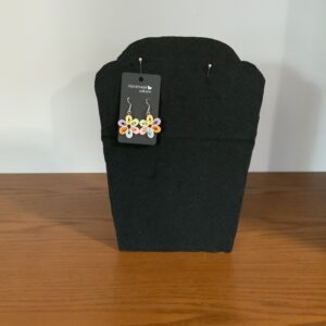 Artisan Earrings - 6-Warm Colour Petal Flower Quilled Earrings