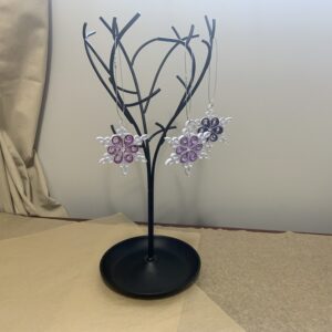 Handmade Quilled CHRISTMAS TREE Ornaments, 3 CHRISTMAS SNOWFLAKE ORNAMENTS