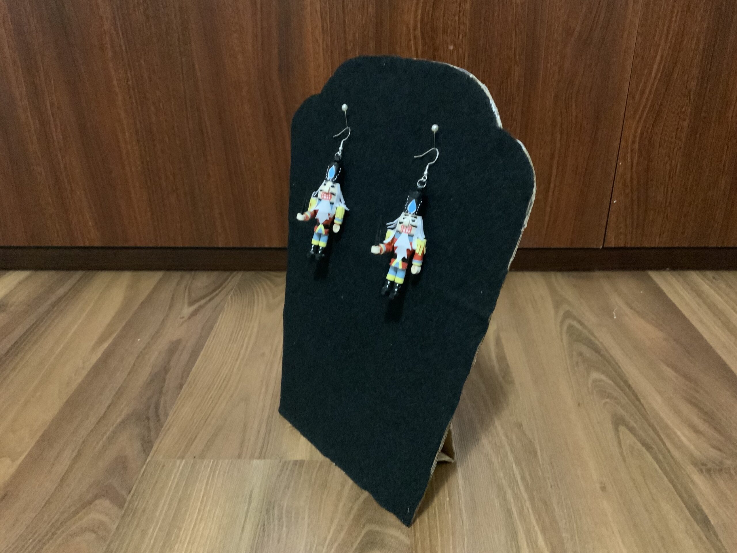 Handmade Quilled CHRISTMAS NUTCRACKER Earrings, Festive Fun Earrings, Dangle Earrings - Image 5