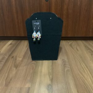 Handmade Quilled CHRISTMAS NUTCRACKER Earrings, Festive Fun Earrings, Dangle Earrings