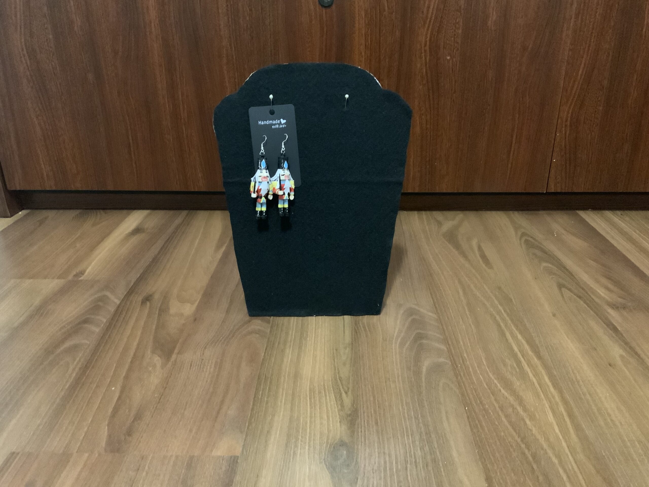 Handmade Quilled CHRISTMAS NUTCRACKER Earrings, Festive Fun Earrings, Dangle Earrings