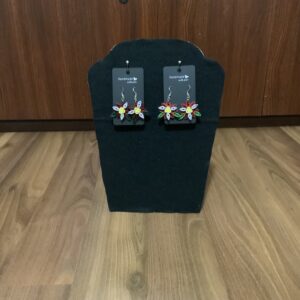 Handmade Quilled CHRISTMAS POINSETTIA Earrings, Festive Fun Earrings, Dangle Earrings