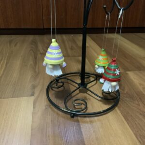 Handmade Quilled CHRISTMAS TREE Ornaments, 3 Cute CHRISTMAS GNOME ORNAMENTS