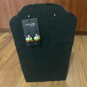 Handmade Quilled CHRISTMAS SANTA CLAUS Earrings, Festive Fun Earrings, Dangle Earrings