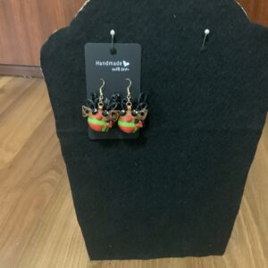 Handmade Quilled CHRISTMAS REINDEER Earrings, Festive Fun Earrings, Dangle Earrings