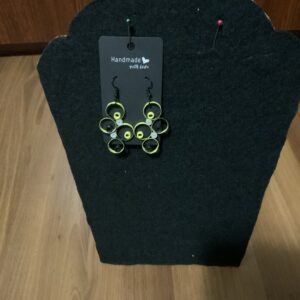 Striking yellow, black, and grey tones meet delicate handcrafted quilled EARRINGS